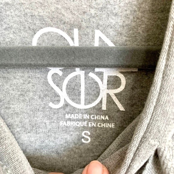 Chaser grey sweatshirt cowl neckline kangaroo pocket sweatshirt size S - Picture 4 of 8